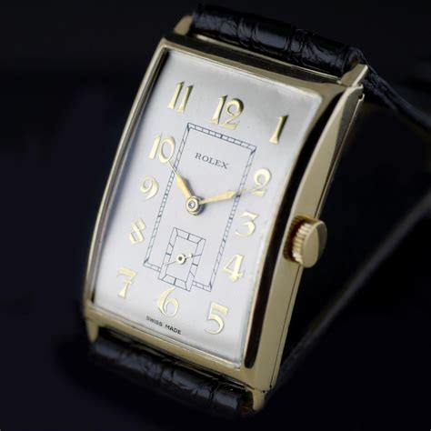 goldene antike rolex von 1930 in durchgehend 9-karätigem gold|Rolex art deco watches.